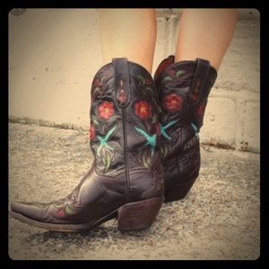 Dan post blue bird snip toe boots